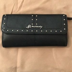 B Makowsky Black Leather Wallet